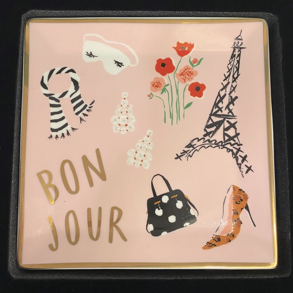 Kate Spade Boudoir Chic Bon Jour Square Dish